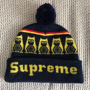 supreme owl beanie